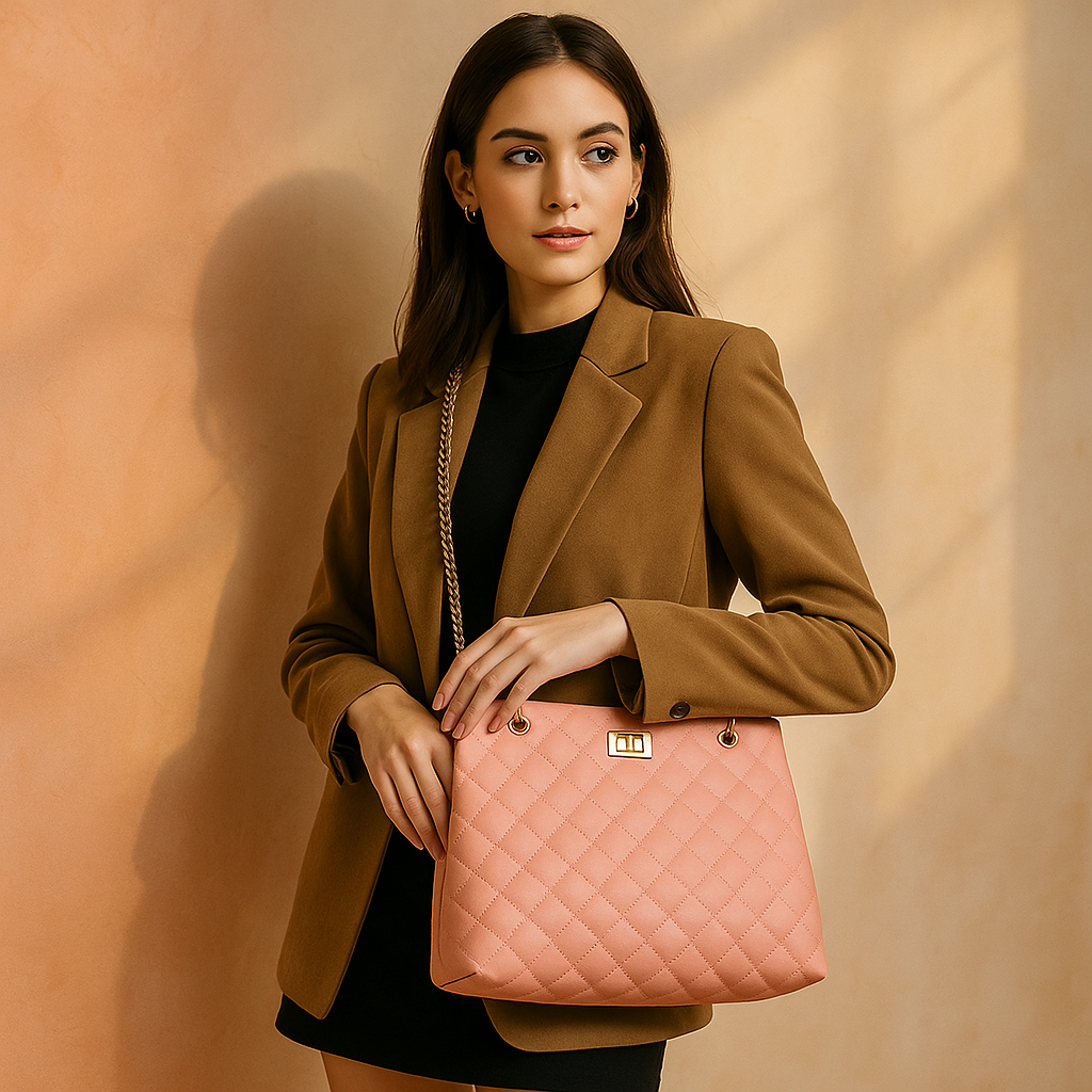 Korean Style Women’s PU Leather Crossbody Tote Bag