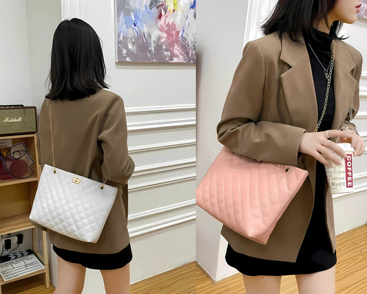 Korean Style Women’s PU Leather Crossbody Tote Bag